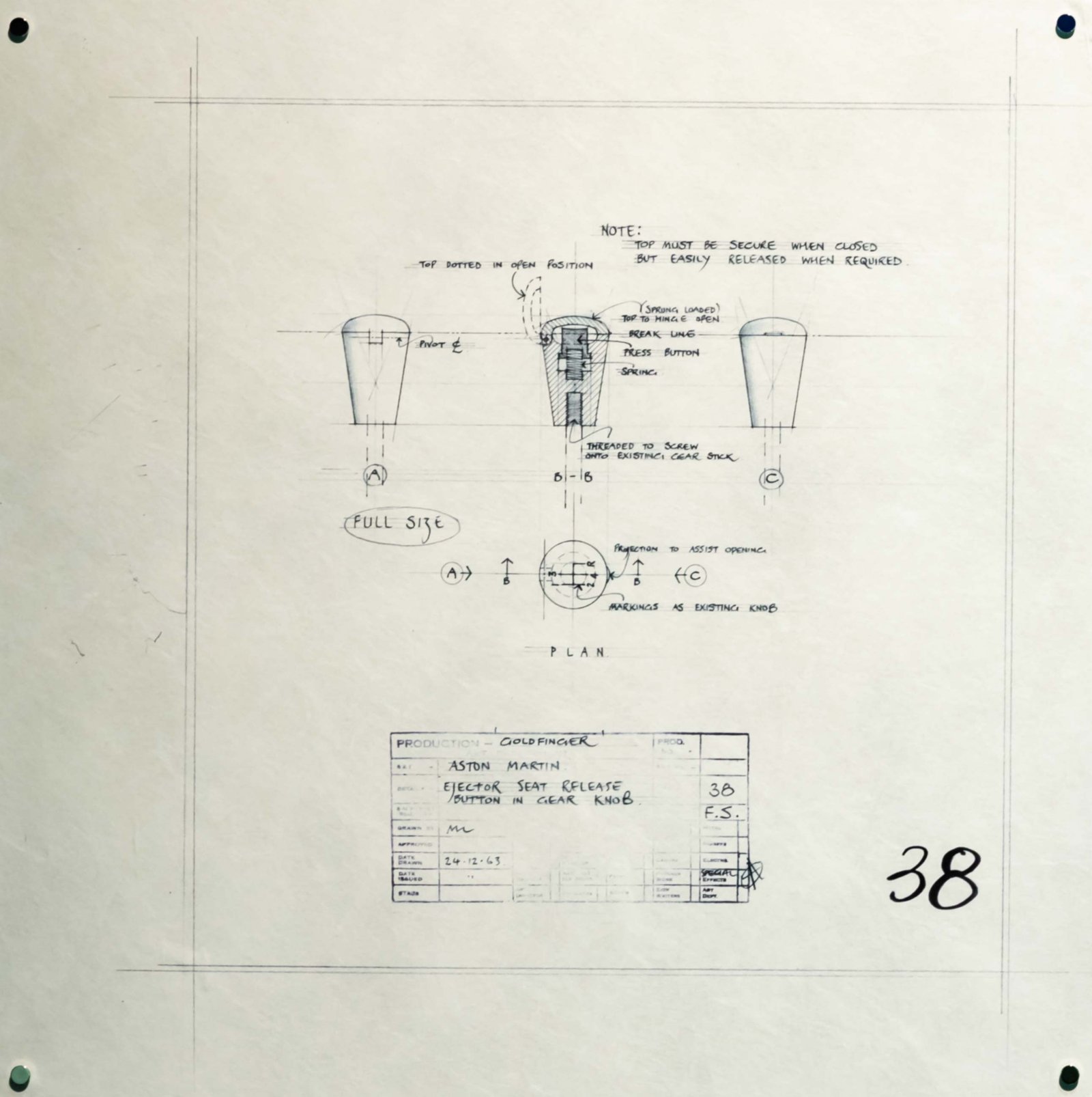 James Bond's ejector seat trigger